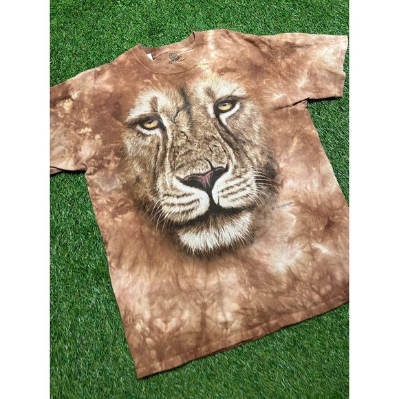 Vintage Y2K The Mountain 2013 Lion Animal Tie Dye T-Shirt - Picture 2 of 7